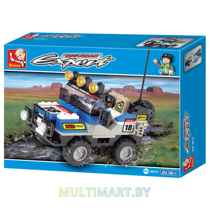Конструктор Sluban M38-B0131 Синий внедорожник (154 детали)